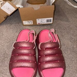 UGG Kids Sparkly Pink Sandals